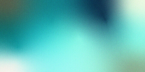 Abstract Blue and Green Gradient Background - Modern Vector Illustration for Design Projects.  Grainy gradient summer poster banner design with rough, grain, and noise.