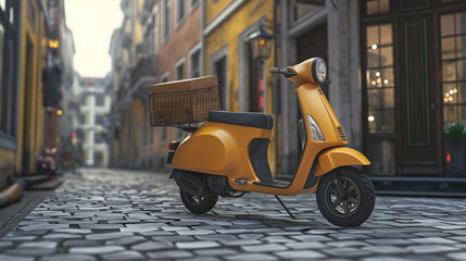 E-commerce App: Fast Delivery Service with Scooter