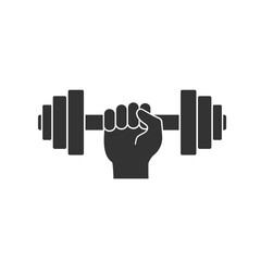 Fitness sport vector icon isolated on white background