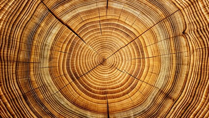 Fototapeta premium Close-up view of tree rings showing intricate patterns , nature, texture, growth, circles, age, close-up, rings, lines, detail