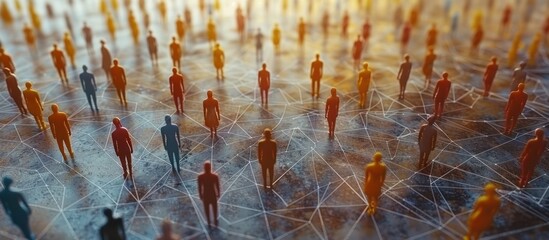 Connected People Abstract Art