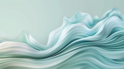 A long, curvy blue wave with a white background