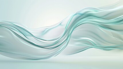 Fototapeta premium A long, curvy, blue wave with a white background