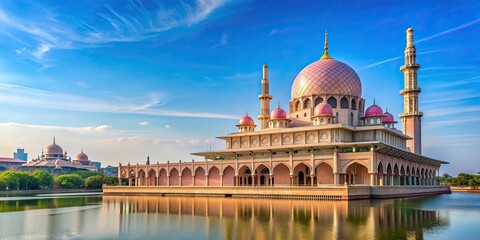 Obraz premium Beautiful Putra Mosque in Putrajaya