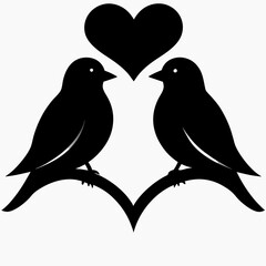 two birds on a branch