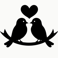 two birds on a branch