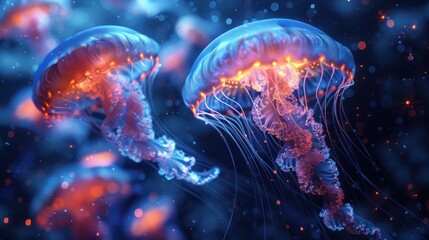 Naklejka premium Jellyfish