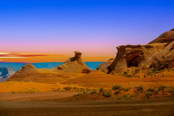 Red rocks of Arches national park , USA