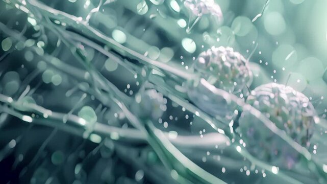 The rhythmic beating of cilia as they propel tiny particles along a pathway cleansing and purifying the surrounding environment.