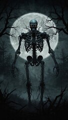 skeleton in the night