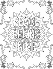 Printable mandala coloring page for kids and adults with inspirational quote for self talk and self improvement. it helps to succeed and struggle against life to enjoy the tough journey
