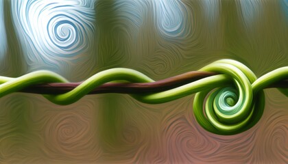 A close-up of twisting vines, inspired by an abstract painting.