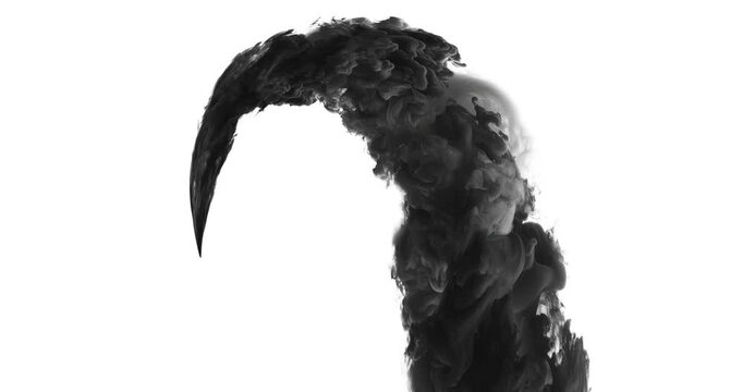  Smoke flow looping effect on white overlay background. Motion content for your design.