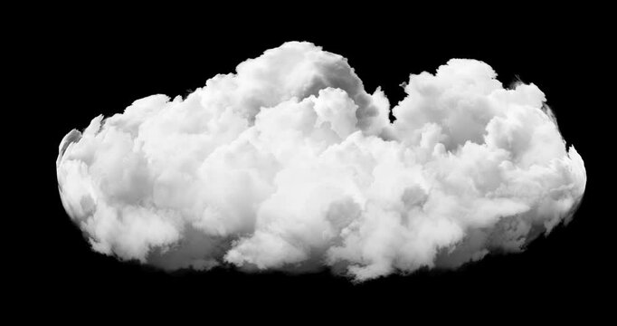 White smoke flow looping effect on white overlay background. Motion content for your design.