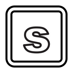 s Small Alphabet Vector Line Icon Design