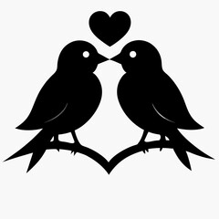 two birds on a branch