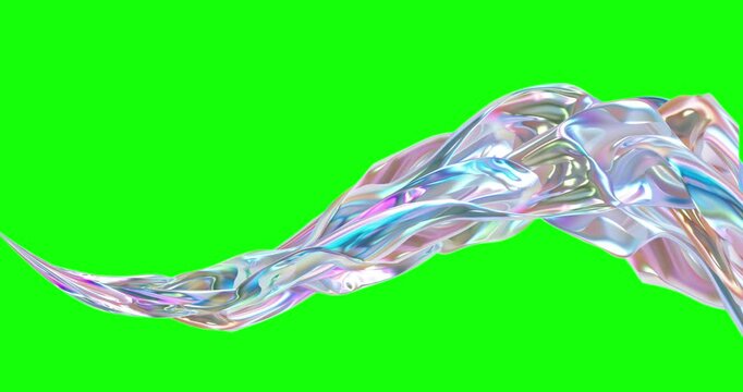 Cholo stream looping effect on green screen background. Motion content for your design.