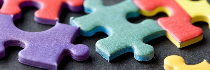 Vibrant jigsaw puzzle unity  abstract image symbolizing teamwork and collaboration