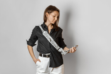 Leather Crossbody Phone Strap with Extra Storage