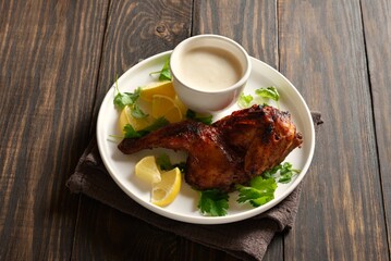 Roasted half chicken