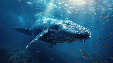 Naklejka premium Whale
