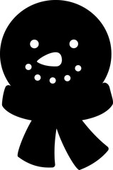 winter snowman head silhouette vector.
Isolated snowman head silhouette image.