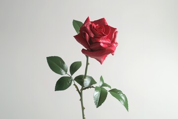 Beautiful red rose flowers composition isolated on white background. 