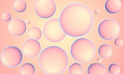 Bright glass balls with reflection on a pink background.3D Render.
3D background. Abstract background. 3D graphics. 3D background.