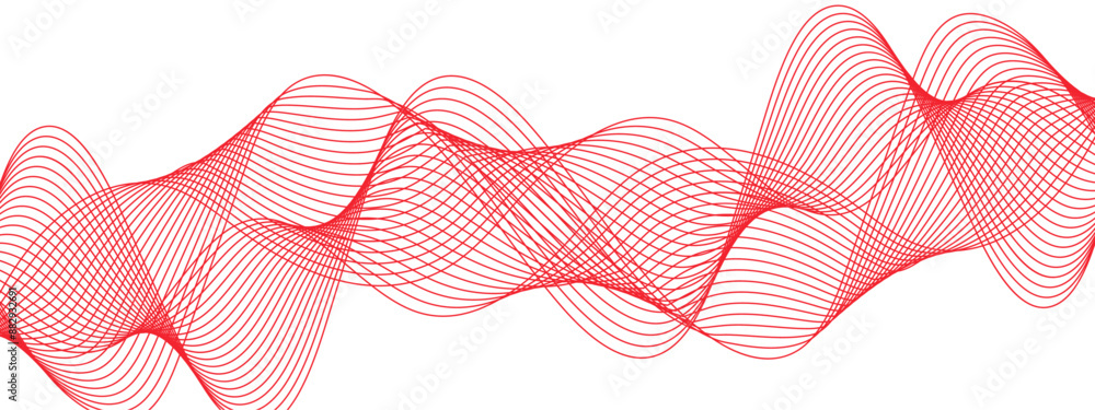 Aufkleber Abstract Pink Wave Pattern Background with Geometric Lines. Wavy tech lines used for Design element for technology, science and template. lines with Curved smooth stripes. 