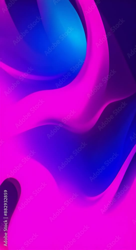 Poster neon smoke pink blue ambient on black background abstract blurred gradient mesh background in bright