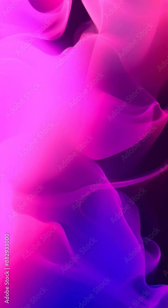 Poster neon smoke pink blue ambient on black background abstract blurred gradient mesh background in bright