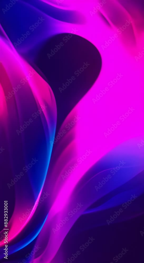 Poster neon smoke pink blue ambient on black background abstract blurred gradient mesh background in bright