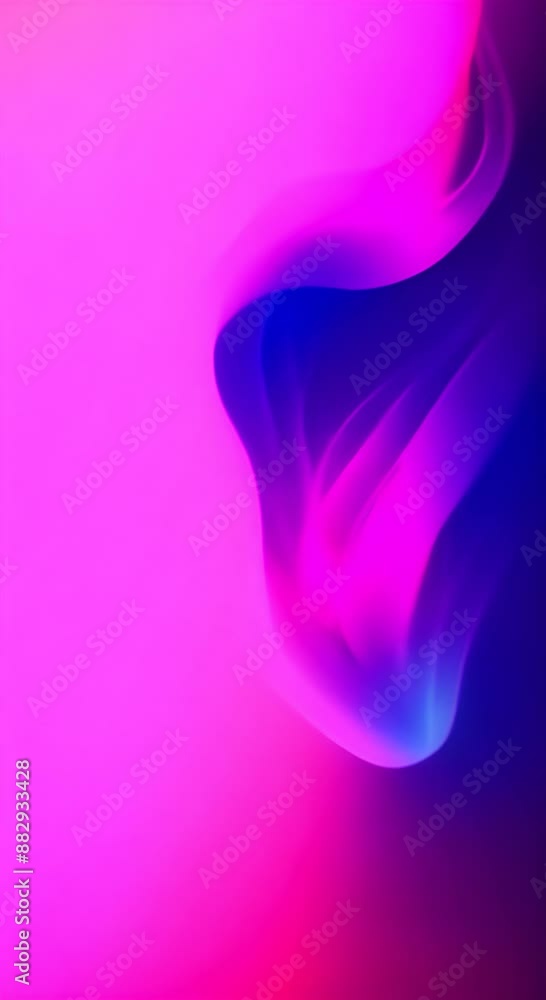 Poster neon smoke pink blue ambient on black background abstract blurred gradient mesh background in bright