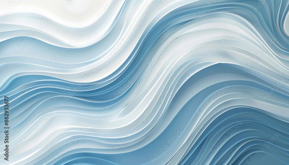 Poster the image features a blue and white marble texture with wavelike patterns set on a white backdrop