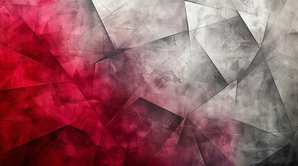 Abstract Red and Grey Geometric Pattern