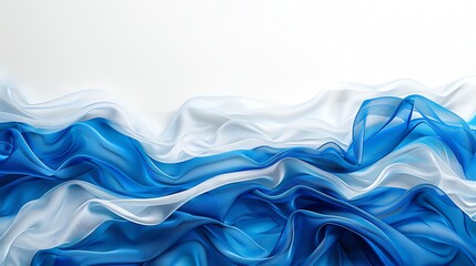 Abstract blue and white fabric background.