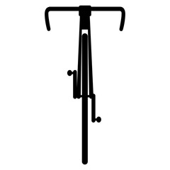 Bike road silhouette vector