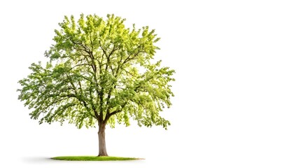 Obraz premium walnut tree on white background, walnut tree isolated on white, tree photos