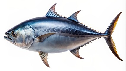 Fototapeta premium Close up of a tuna fish tail, tuna, fish, tail, seafood, ocean, underwater, animal, aquatic, scales, fins, close-up, texture