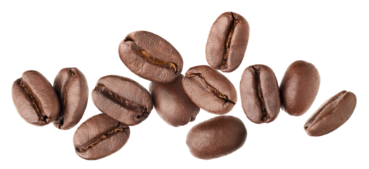 Roasted coffee beans isolated