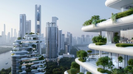 Obraz premium The future of spatial architecture. 
