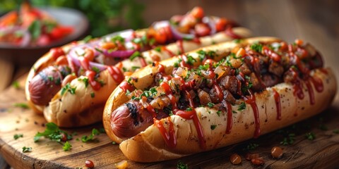 National Hot Dog Day hot dogs with toppings, September 10th