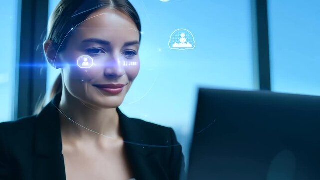 Woman Strategically Connects with Professionals on Social Media