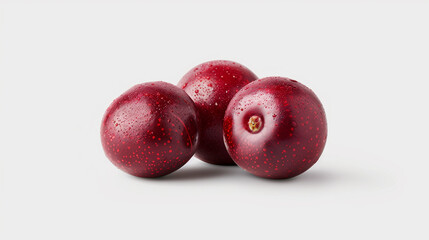 Obraz premium Close-up of Korean jujube, showcasing its deep red color and glossy surface, perfect for snacking or using in traditional remedies.