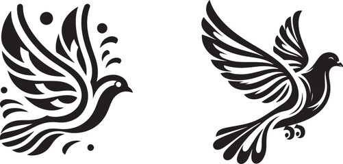  pigeon flying vector