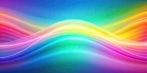 Obraz premium Blurry pastel wave lines in a rainbow gradient background, pastel, tone, rainbow