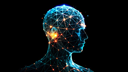Obraz premium Futuristic Neural Network Concept Illustration