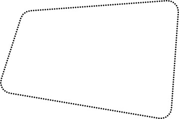 Set of square dot line shapes. Design elements