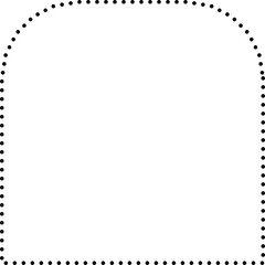 Set of square dot line shapes. Design elements