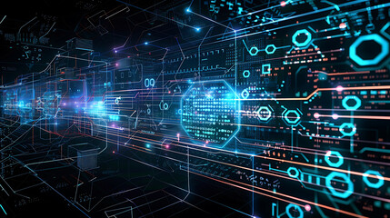 Fototapeta premium technology background